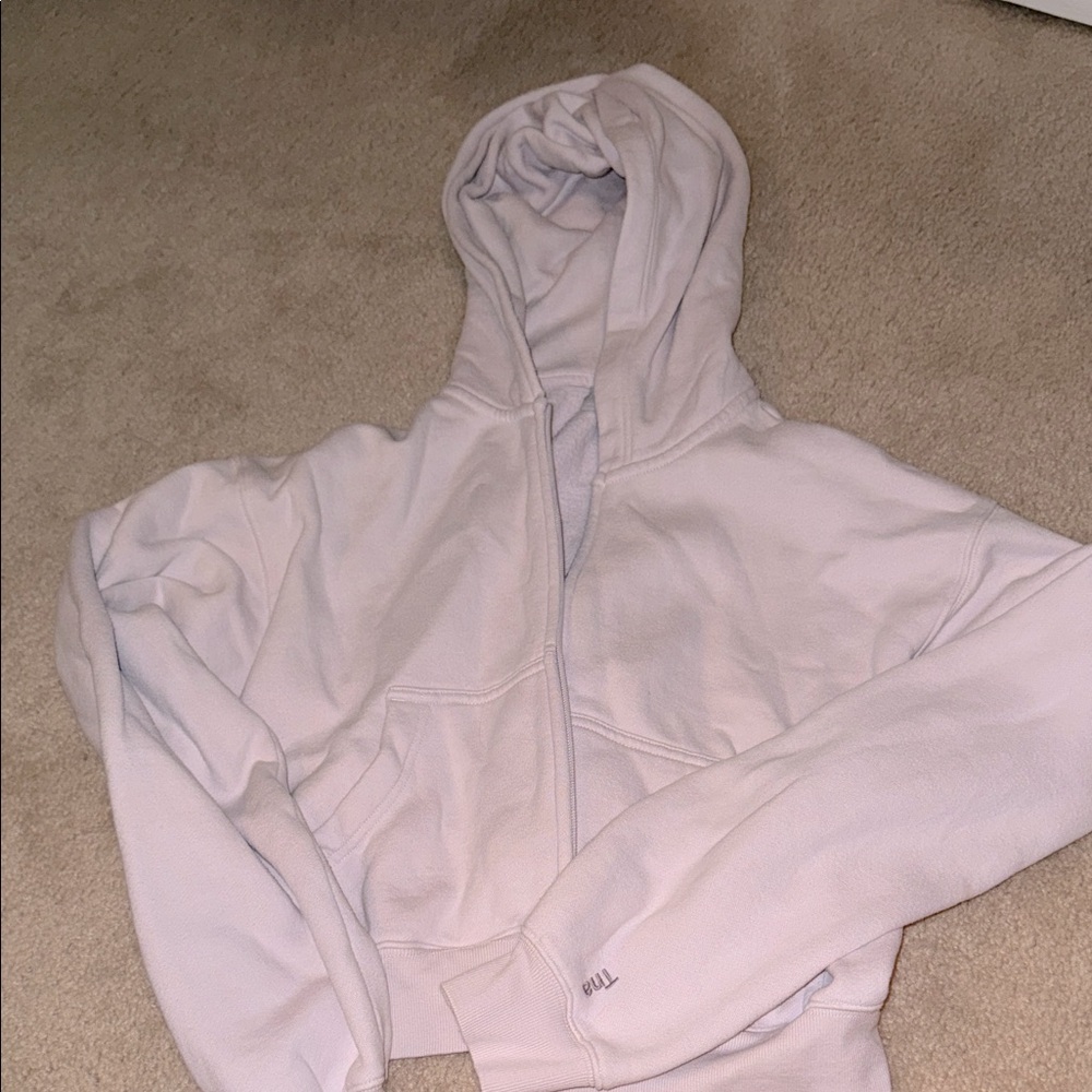 Aritzia TNA cozy boyfriend zip up hoodie